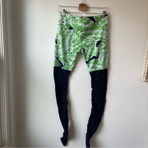 ALO Yoga Green Leaf Print Leggings